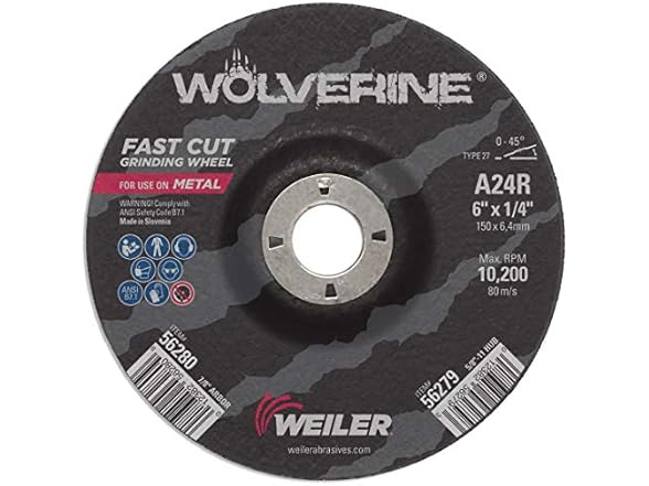 Weiler Wolverine Type 27 Grinding Wheel