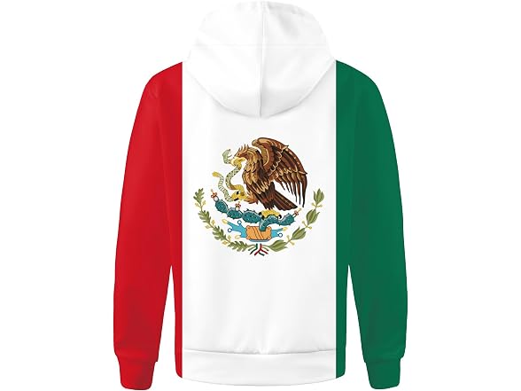 Mocsone Women (L) Mexican Flag Basic Sweatshirt