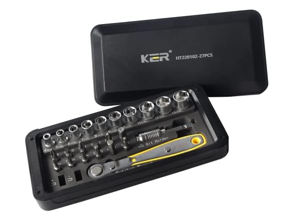 KER KER 27 in 1 Mini Ratchet Wrench Set wit