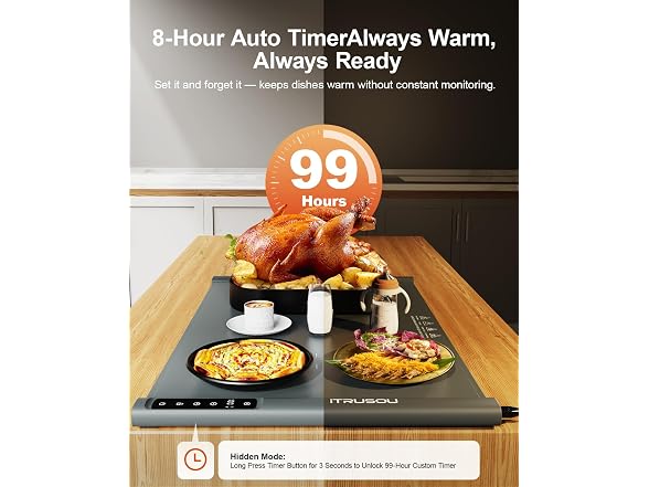 Food Warming Mat – Extendable Roll-Up