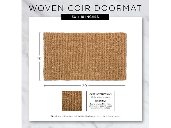 DII Natural Coir Front Entrance Mat