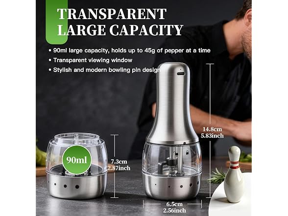 iETH Salt and Pepper Grinder Set of 2