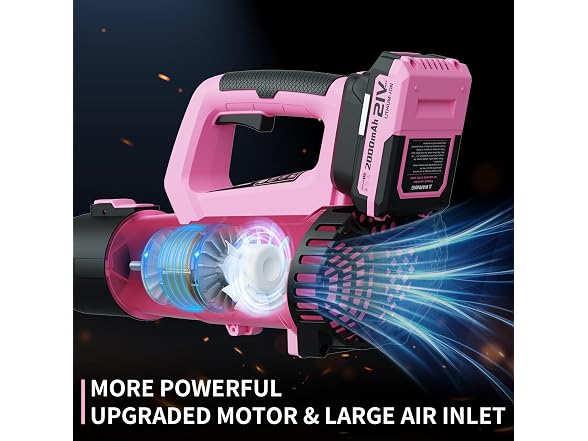 LEAPUL W0097 Cordless Leaf Blower Pink