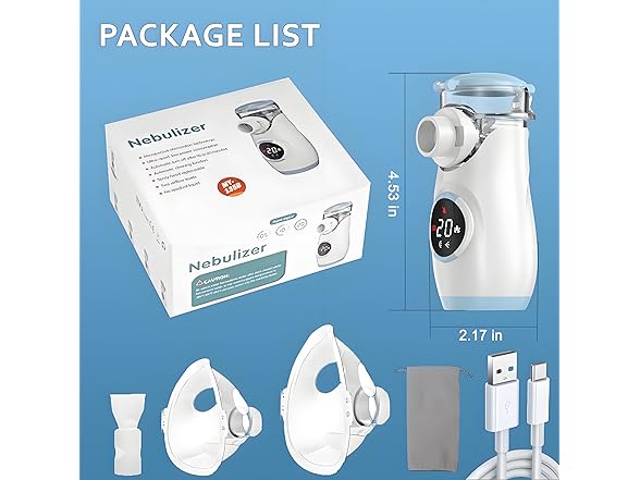 Mayluck Mesh Portable Nebulizer
