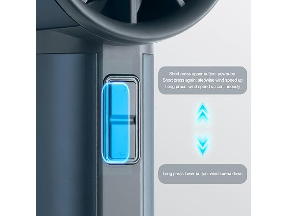 Sowmow Blue Handheld Turbo Fan