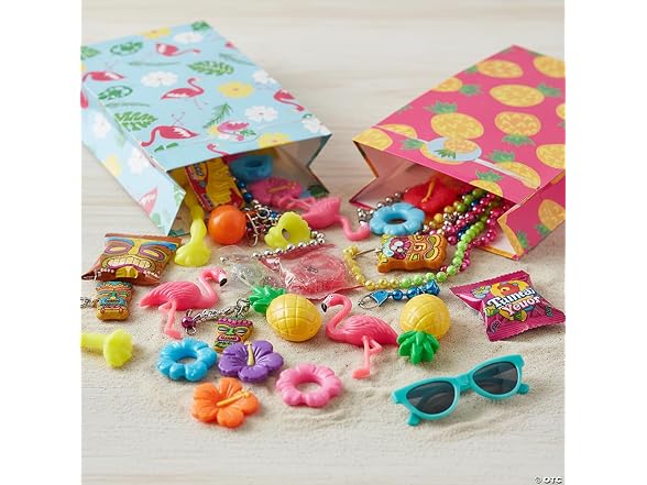 Fun Express Luau Treat Bags with Stickers Assortment May Vary