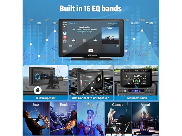 7" CarPlay Screen w/ GPS & Bluetooth