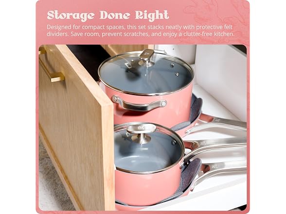 Greater Goods 12pc Ceramic Set, Coral Pink