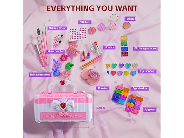 Kids Makeup Set with Stand