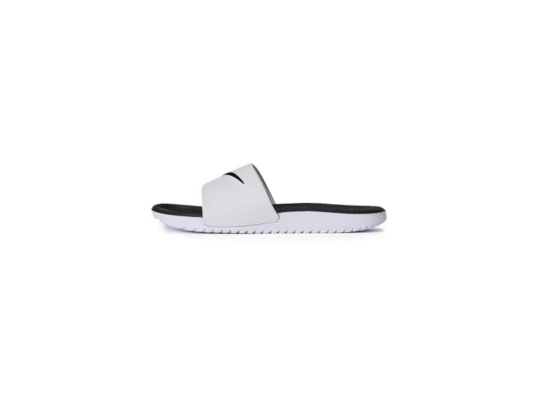 Nike Kawa Slide Sandal, White/Black, 12 US Unisex Big Kid