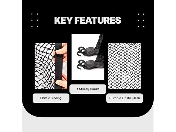 Heavy Duty Cargo Net 48"x 48", Bungee Net