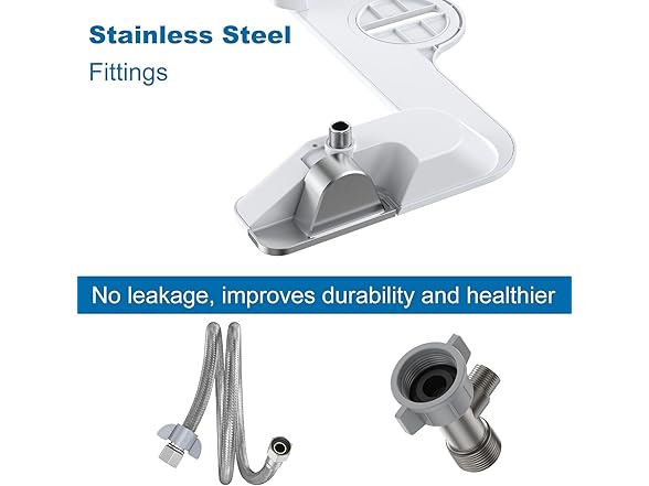 Bidet Attachment for Toilet Seat, Dual Nozzle Rear