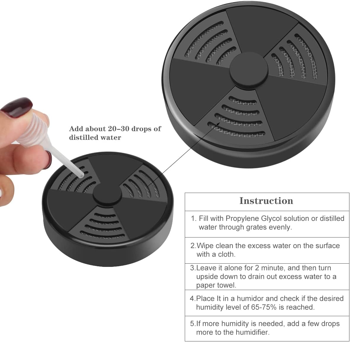 2 Pack Round Adjustable Cigar Humidifier - Gallery 10