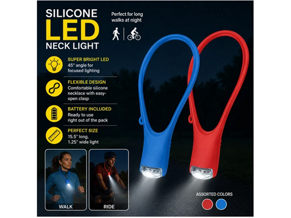 2-Pack Silicone LED Neck Light