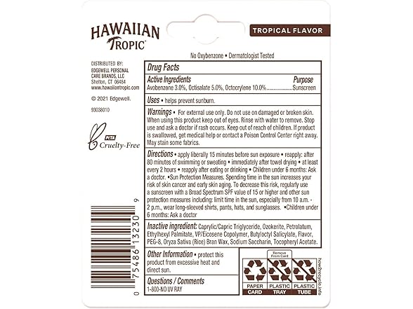 Hawaiian Tropic Lip Balm SPF 30 10 Pack