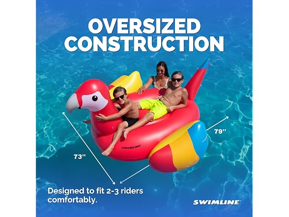 Swimline Giant Inflatable Parrot Pool Float