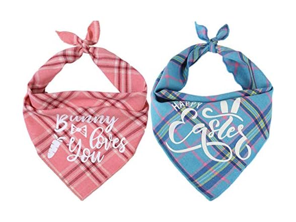Pawskido Dog Easter Bandana - Pack of 2
