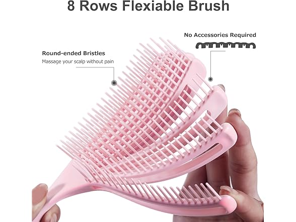 SHINLEA Detangler Brush Curly Pink