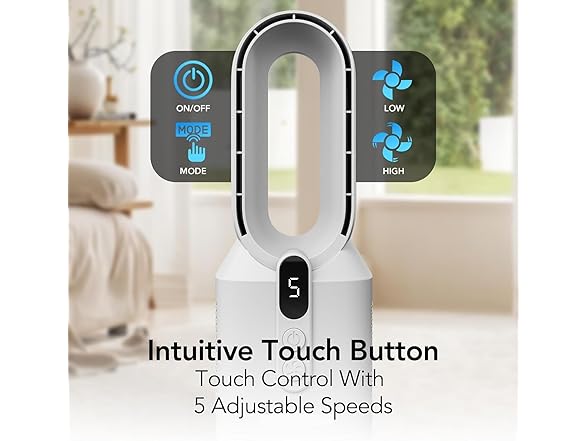 EZ-CHILL 14" Rechargeable Bladeless Fan