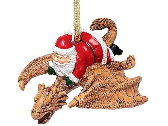Santa Snowdragon Holiday Ornament