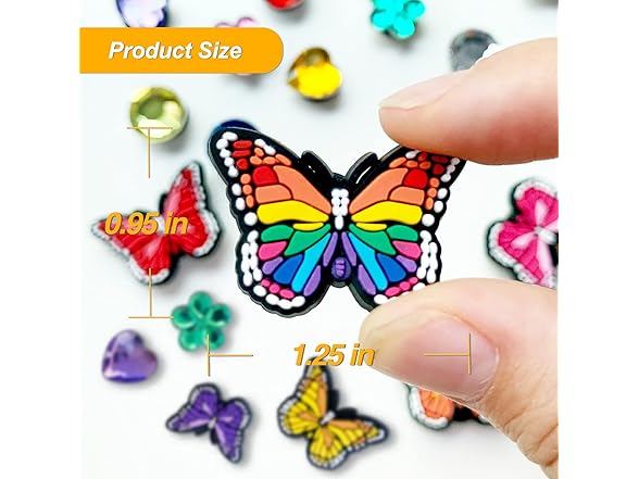 pocpockets Butterfly Shoe Decorations