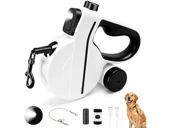 Retractable Dog Leash with LED Light