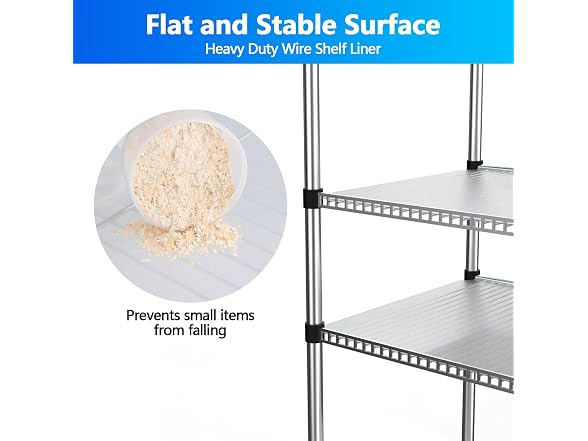 WAWINY Wire Shelf Liners 16x36, 5 Pack
