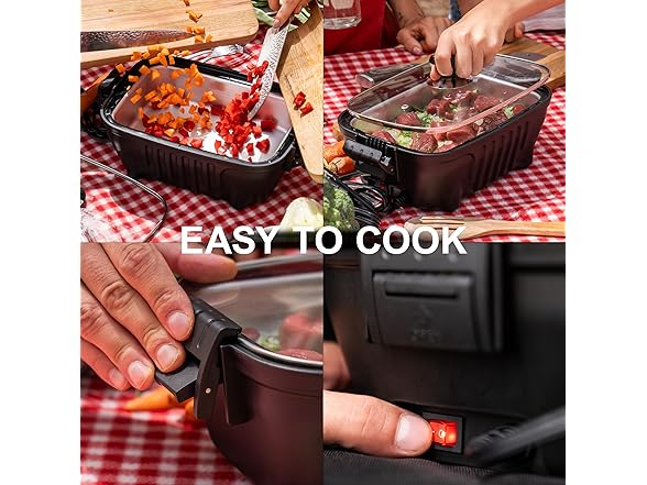 Zone Tech CT0008 12V Personal Roaster with Glass Lid Black