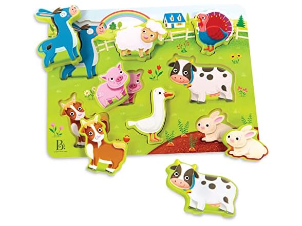 Farm Animals - Wooden Chunky Puzzle