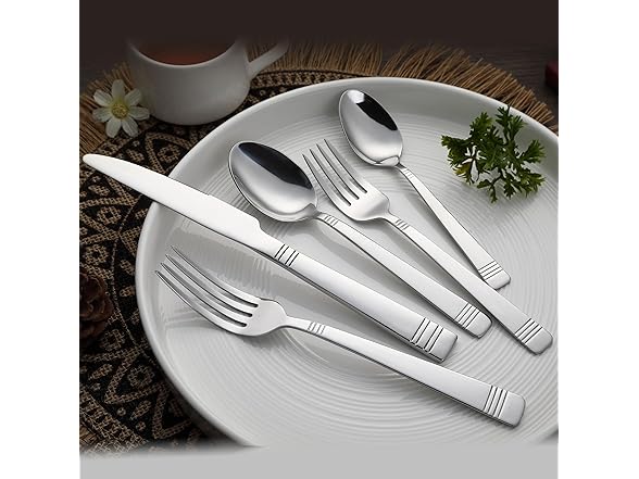Amazon Basics Silverware, 20-Piece