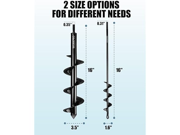 WORKPRO 2PC Drill Bit Set for Planting