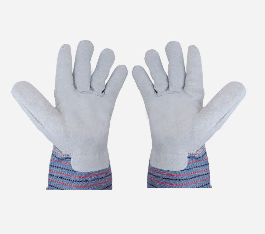 EXXO Split Leather Gloves w/Cuff, Lg - 3 Pair - Gallery 5