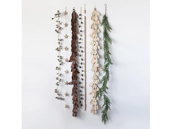 Creative Co-Op 84" L Faux Cedar Garland, Green