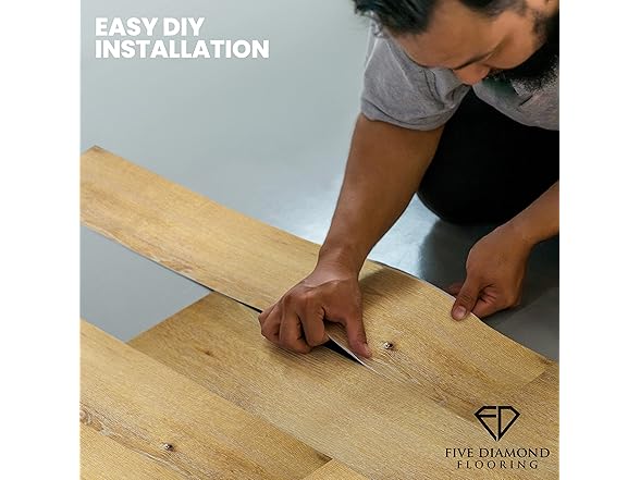 Five Diamond Floor Planks,Peel and Stick
