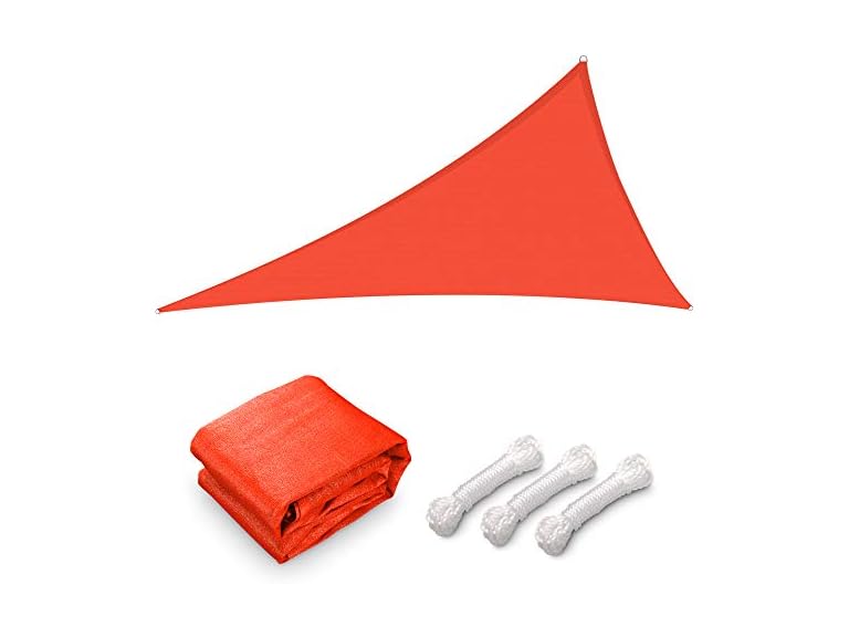 Yescom 07SSS014-25-W02 Yescom SHADE SAIL TRIANGLE Red