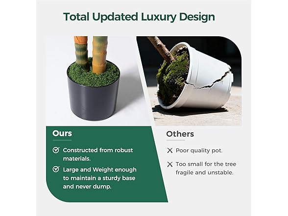 NOVAROOT Artificial Golden Cane Palm Tree