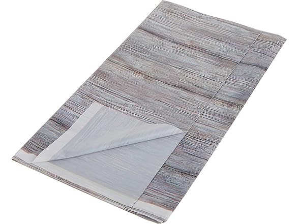 Gray Rustic Wood Plastic Table Cover