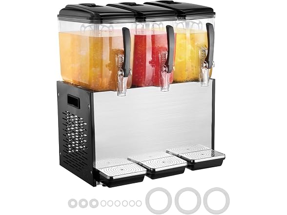 Commercial Beverage Dispenser, 3 Tanks 12 L