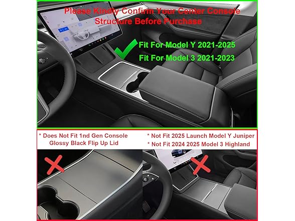 Luumtee Center Console Organizer Tray Kit 4pc