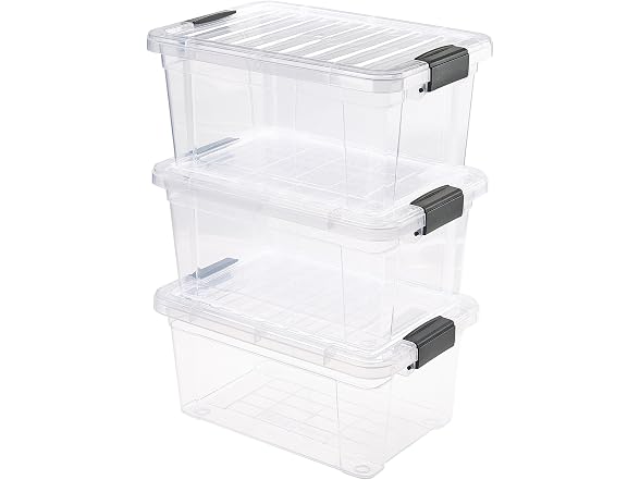 Simplify 3 Piece 3.2LT Clear Storage Container Set