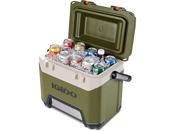 Igloo 25 qt BMX Cooler, Green and Orange
