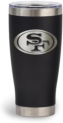 The Memory Company Officially Licensed NFL 30oz Tumbler - Double-Wall Vacuum Insulated Stainless Steel Travel Cup, Laser-Etched Logo Design, Hot & Cold Drinks, Game Day Essentials