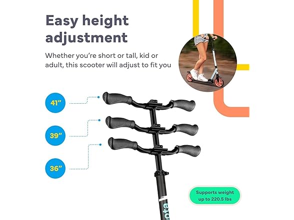 Kick Scooter for Kids Teens & Adults