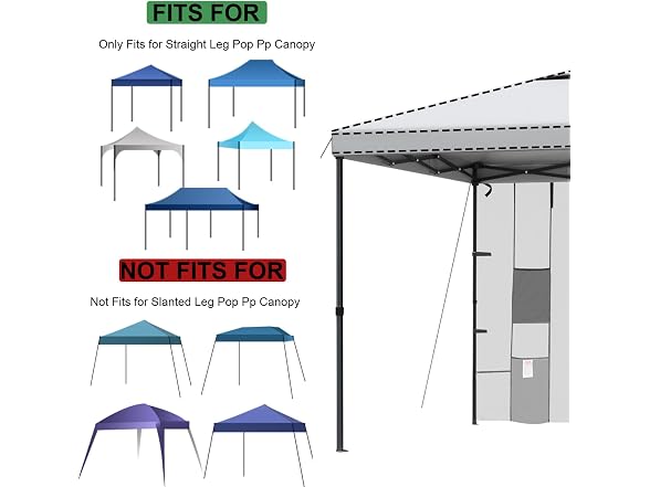 Pop Up Canopy Sidewalls, 2 Pcs