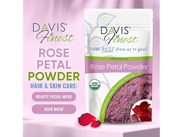 Rose Petal Powder for Hair Skin and Face Mask