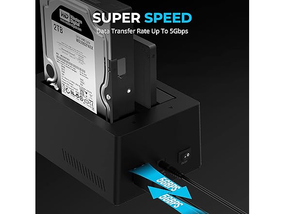 USB 3.0 to SATA Dual Bay Docking Station