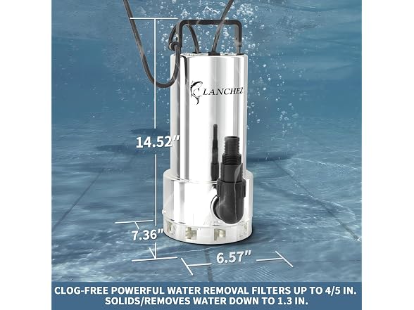 LANCHEZ 1.6HP 6000GPH Sump Pump