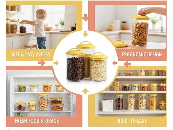 Food Storage Containers Set of 3