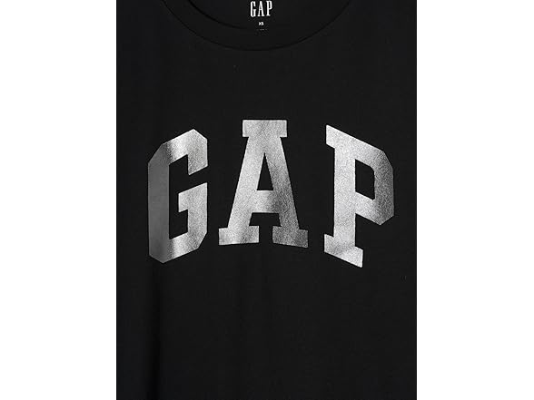GAP Women (XXS) Long Sleeve Logo Tee True Black