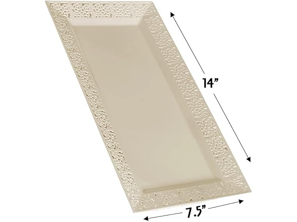 Silver Spoons Elegant Lace Plastic Serving Trays (6 PC)